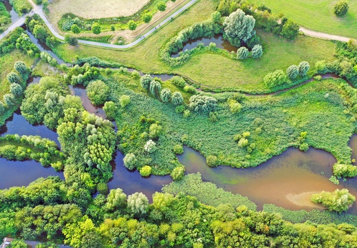 P.O. 15   Luftaufnahme vor dem Aasee